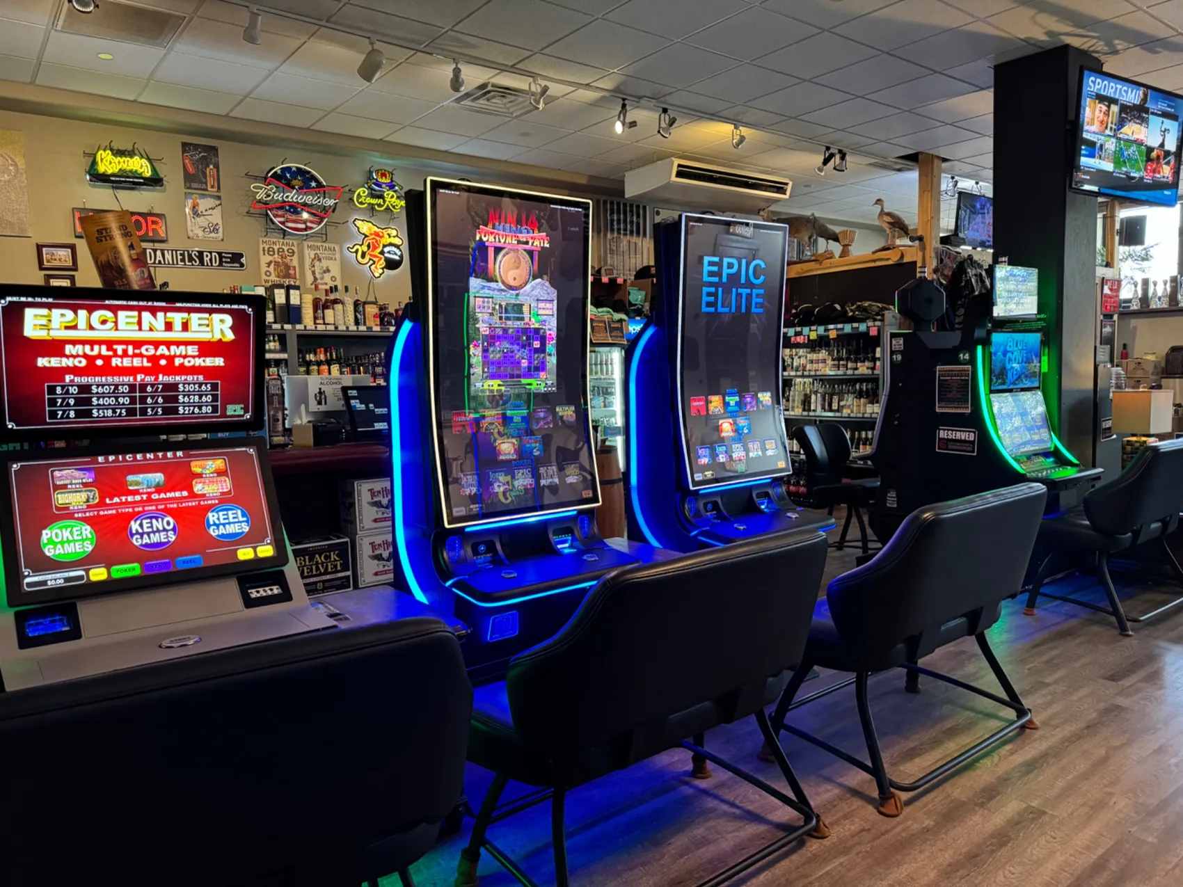 Gaming machines near Rhino Casino bar